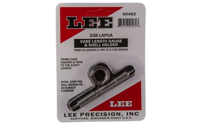 Lee Precision Lee length gauge/shellholder, 338 lapua